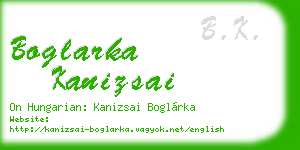 boglarka kanizsai business card